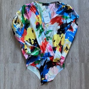 Zara 80s inspired color splash leotard